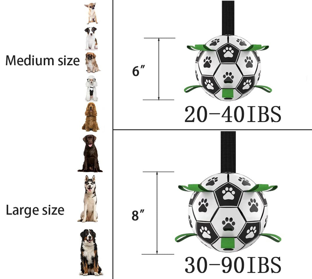 Domchan ballon-football avec sangle grip pour fetch et tir à la corde.