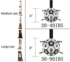 Domchan ballon-football avec sangle grip pour fetch et tir à la corde.