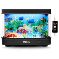 DOMICA aquarium artificiel avec poisson en mouvement pour ambiance aquatique sans entretien