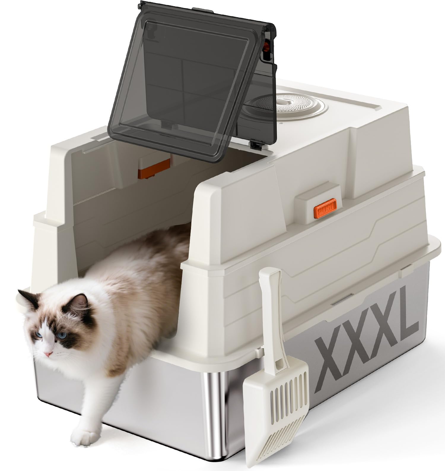 Donlinno XXXL avec couvercle, idéal pour grands chats et familles multi-chat.