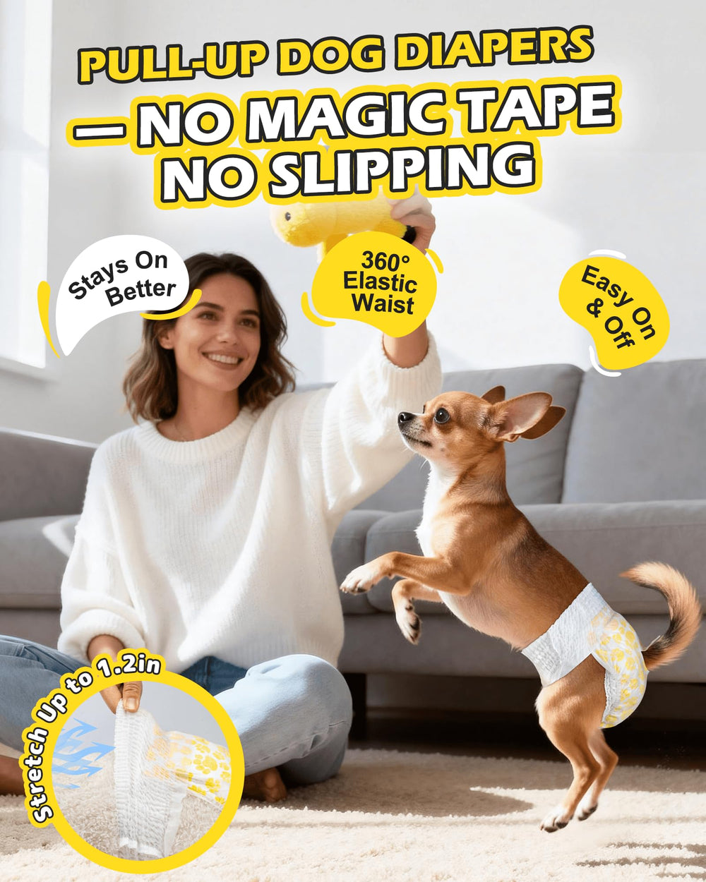 Dono absorption rapide polymere SAP, protège l’intérieur rapidement.