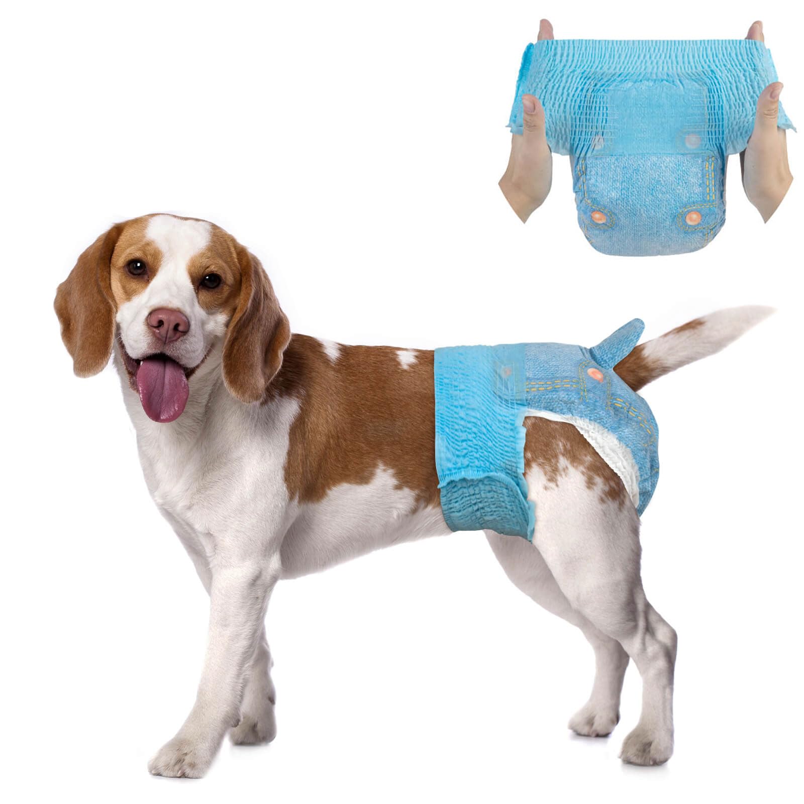 Couches Dono pour chienne femelle, design à enfiler pour un maintien sûr