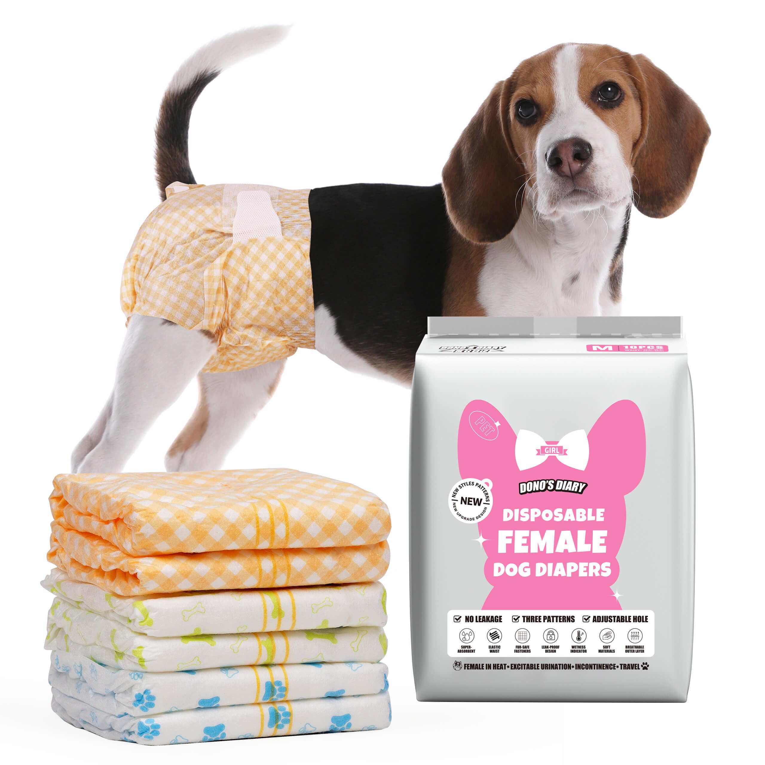 Dono couches femelles chien avec indicateur d’humidité, pratique pour éviter les fuites