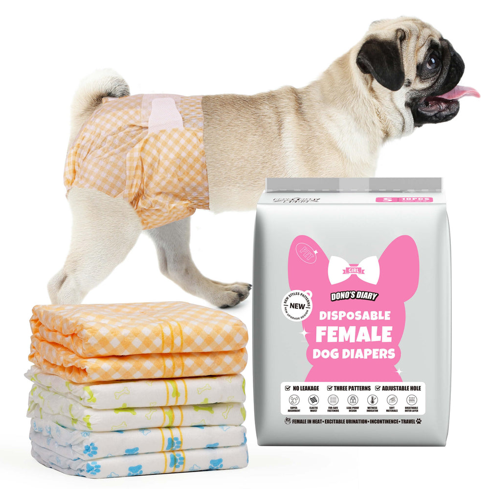 Dono couches femelles pour chien, absorbantes et confortables.