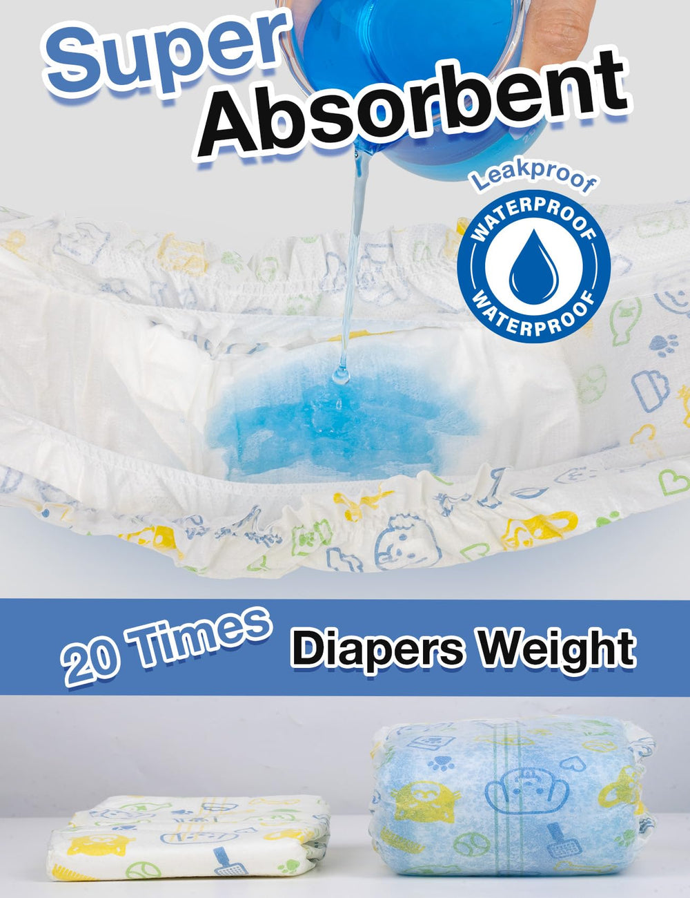 Cœur absorbant Dono en 6 couches avec polymères SAP pour absorption durable