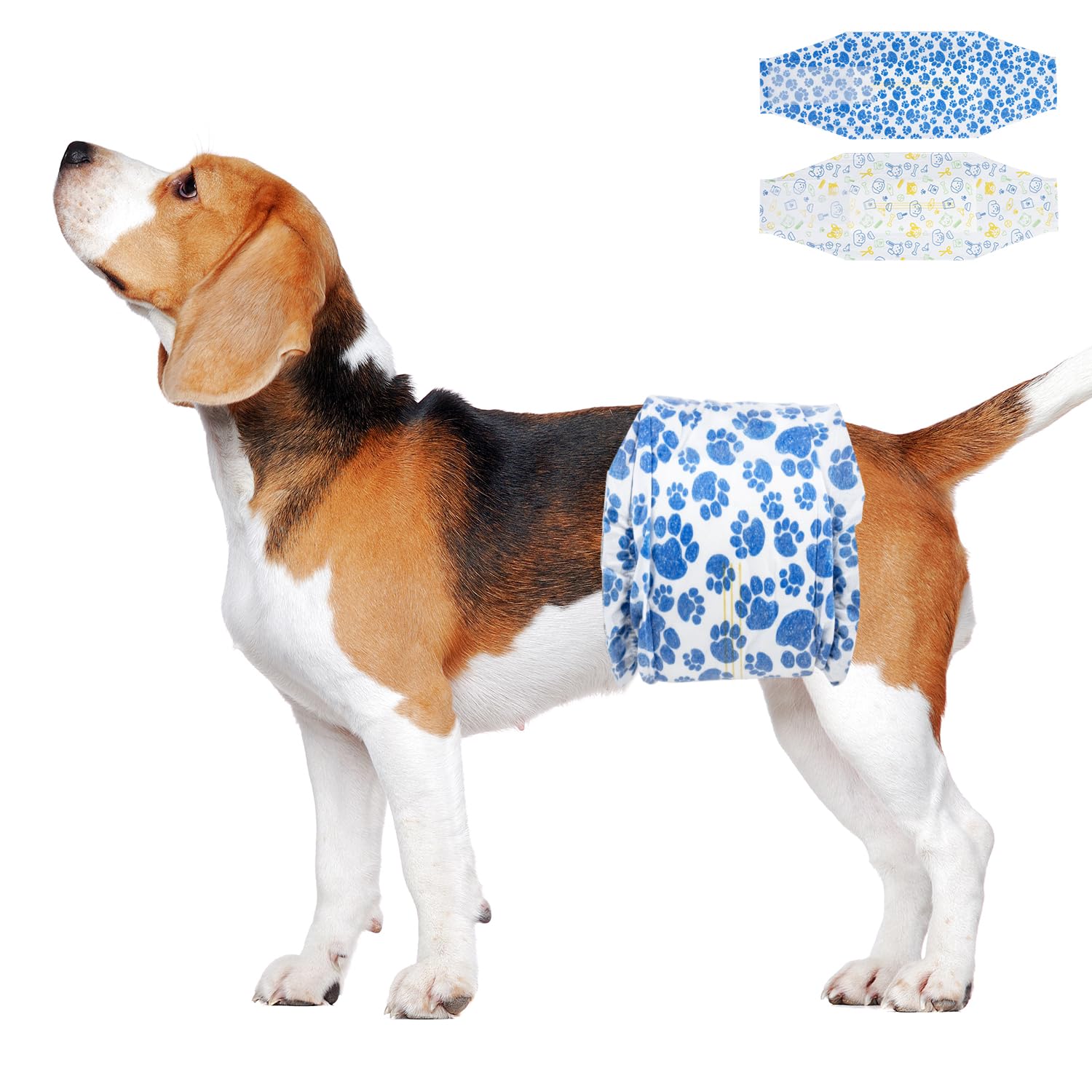 Dono Dog Diapers bleu empreintes: protection confortable pour le chien