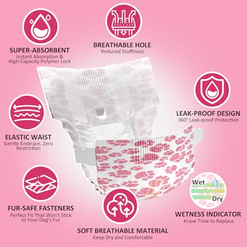 Dono Dog Diapers, ouverture queue reglable pour ajustement sûr.