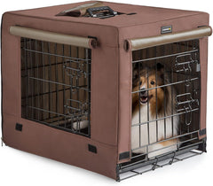 DONORO cage chien double porte en métal pour accès facile et sécurité fiable
