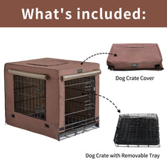 DONORO cage chien avec portes frontale et latérale pour entrée pratique