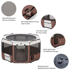 DONORO enclos-chien portable – idéal pour l'extérieur et le camping