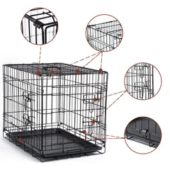 DONORO housse crate chien en 600D marron, facile à attacher