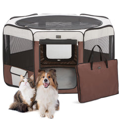 DONORO parc-chien 46 pouces pliable – facile à transporter lors des voyages