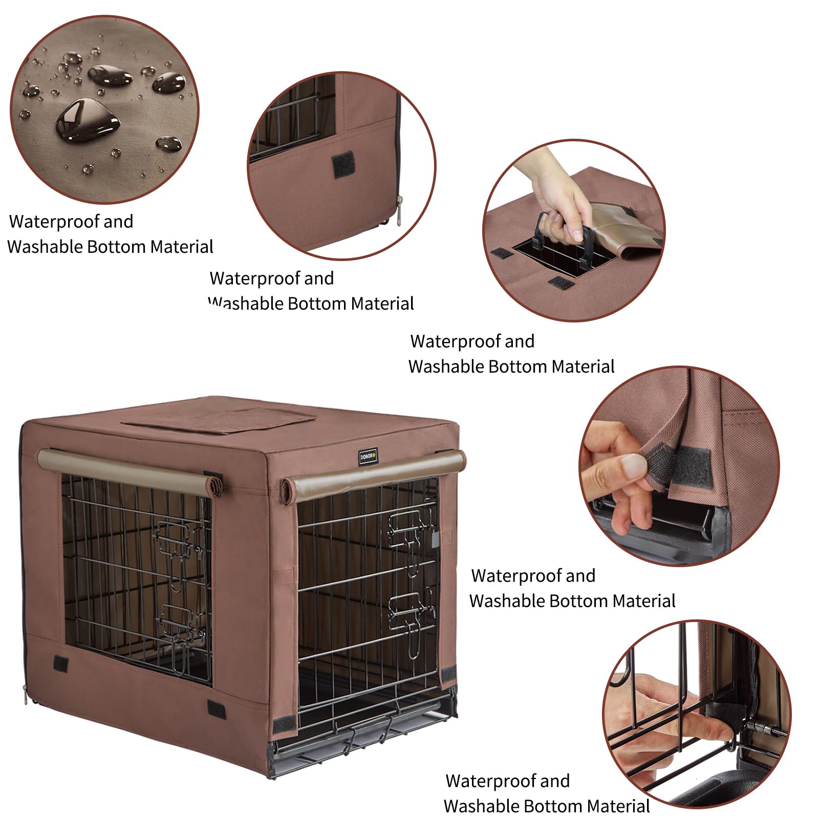 DONORO poignée-portage cage chien, pratique en déplacement