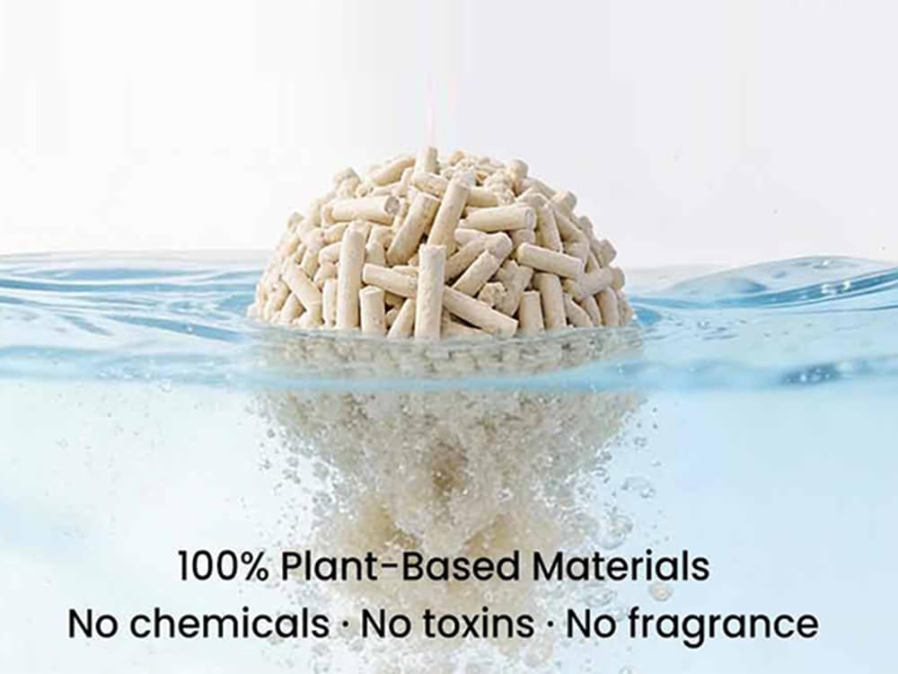 DOOBIT Litière au tofu naturelle - compatible avec l’évacuation par l’eau.