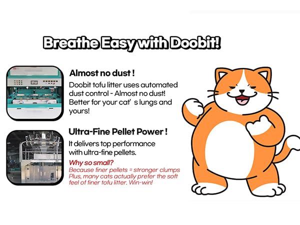 DOOBIT Litière au tofu naturelle - parfum neutre et ambiance calme.