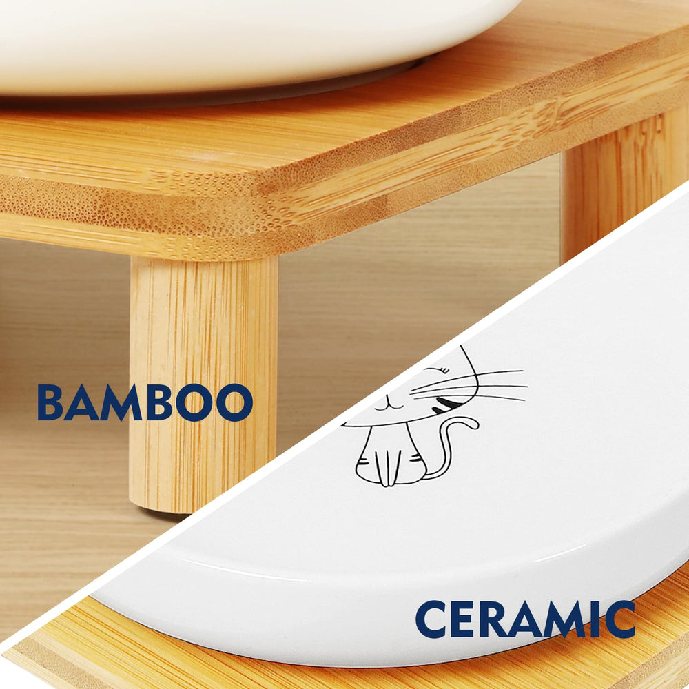 Bols céramiques DoogCat sans plomb, lavables au lave-vaisselle.