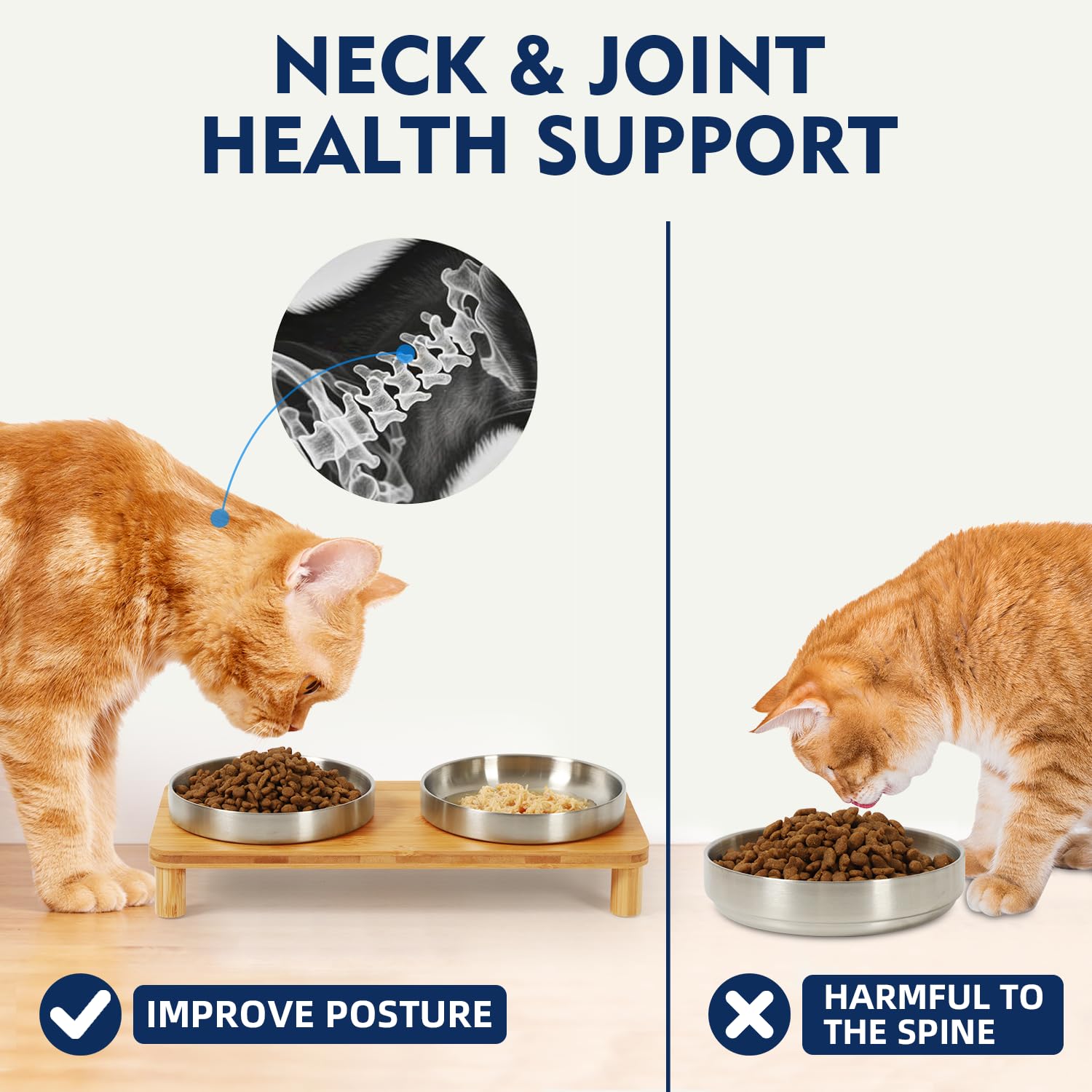 DoogCat hauteur réglable 10,8 cm pour une pose de repas adaptée.