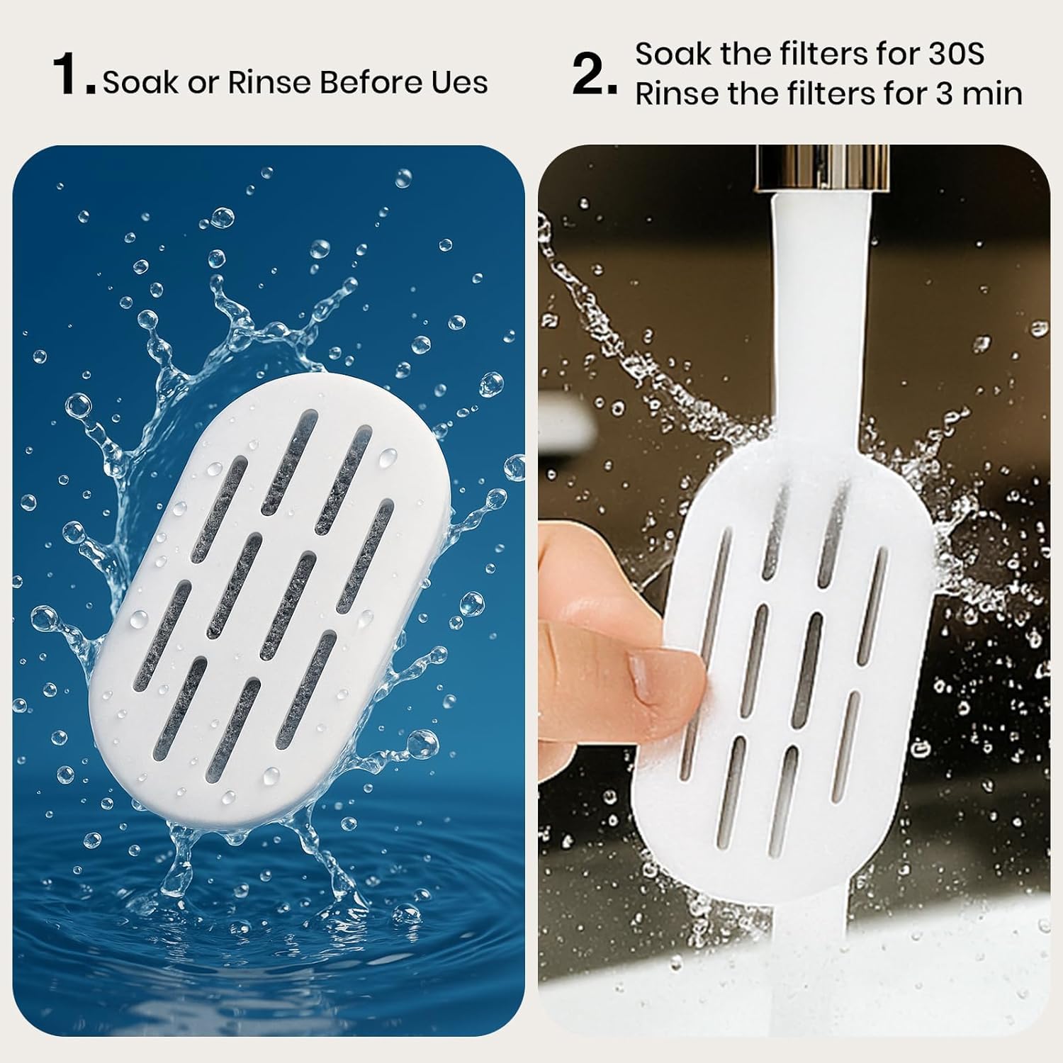 DOOOB filtre-chat fontaine éponges: capture poils et débris pour eau plus propre.