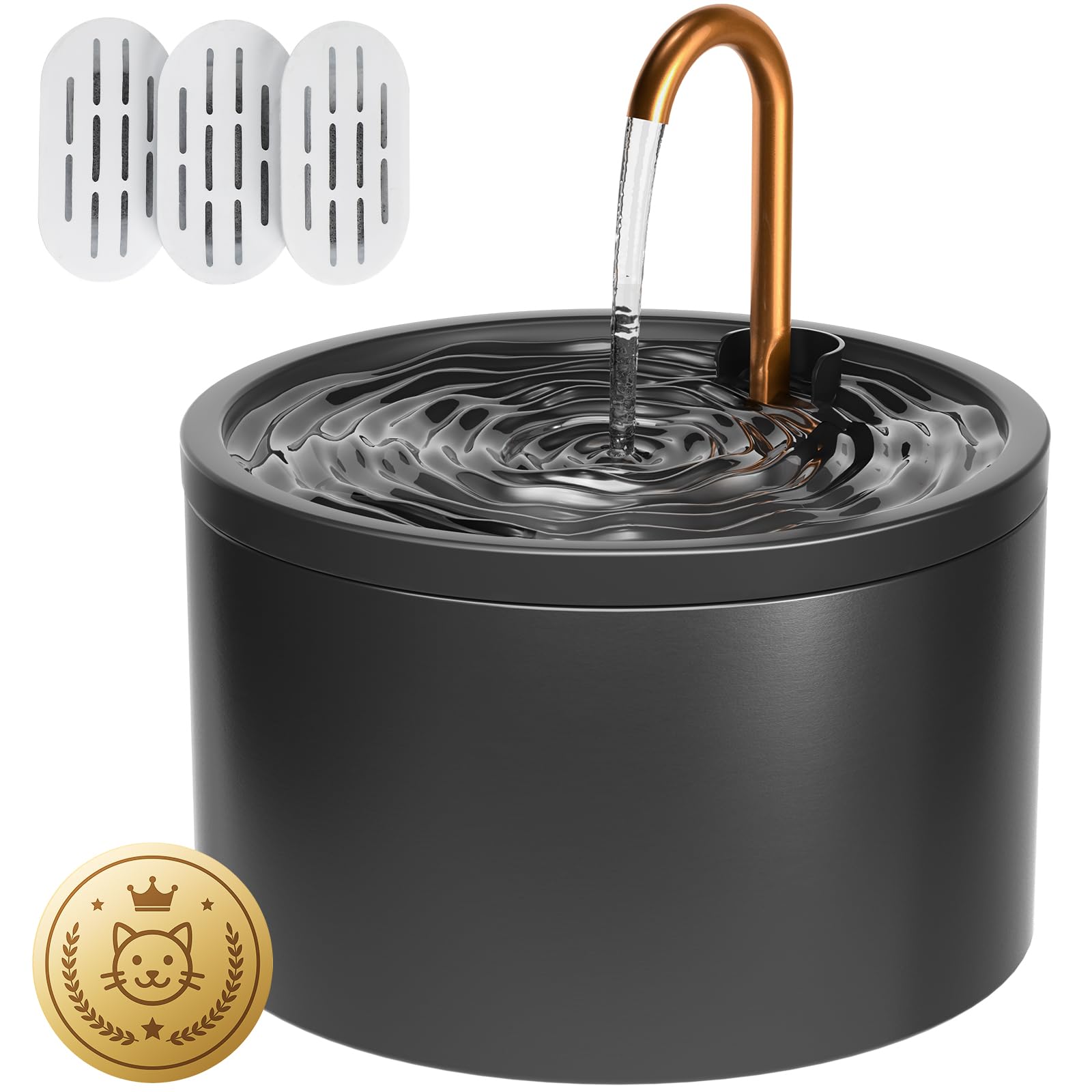 DOOOB fontaine à eau pour chat en céramique 2,1 L, facile à nettoyer.