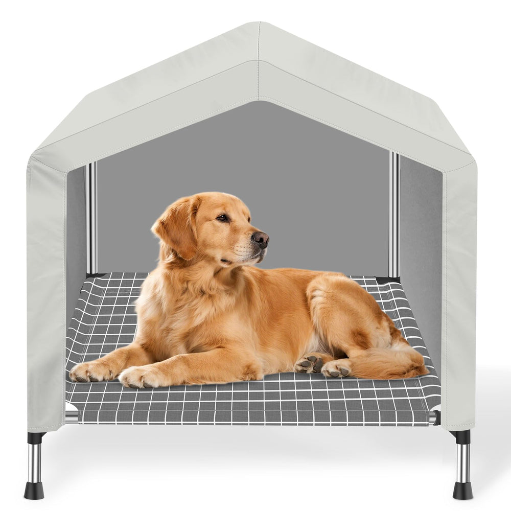 Dopliv maison elevatee: abri confortable pour chien en extérieur.