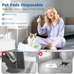 DOQVTIZAY lot 50 tapis-pipi-chat, nettoyage simplifié.