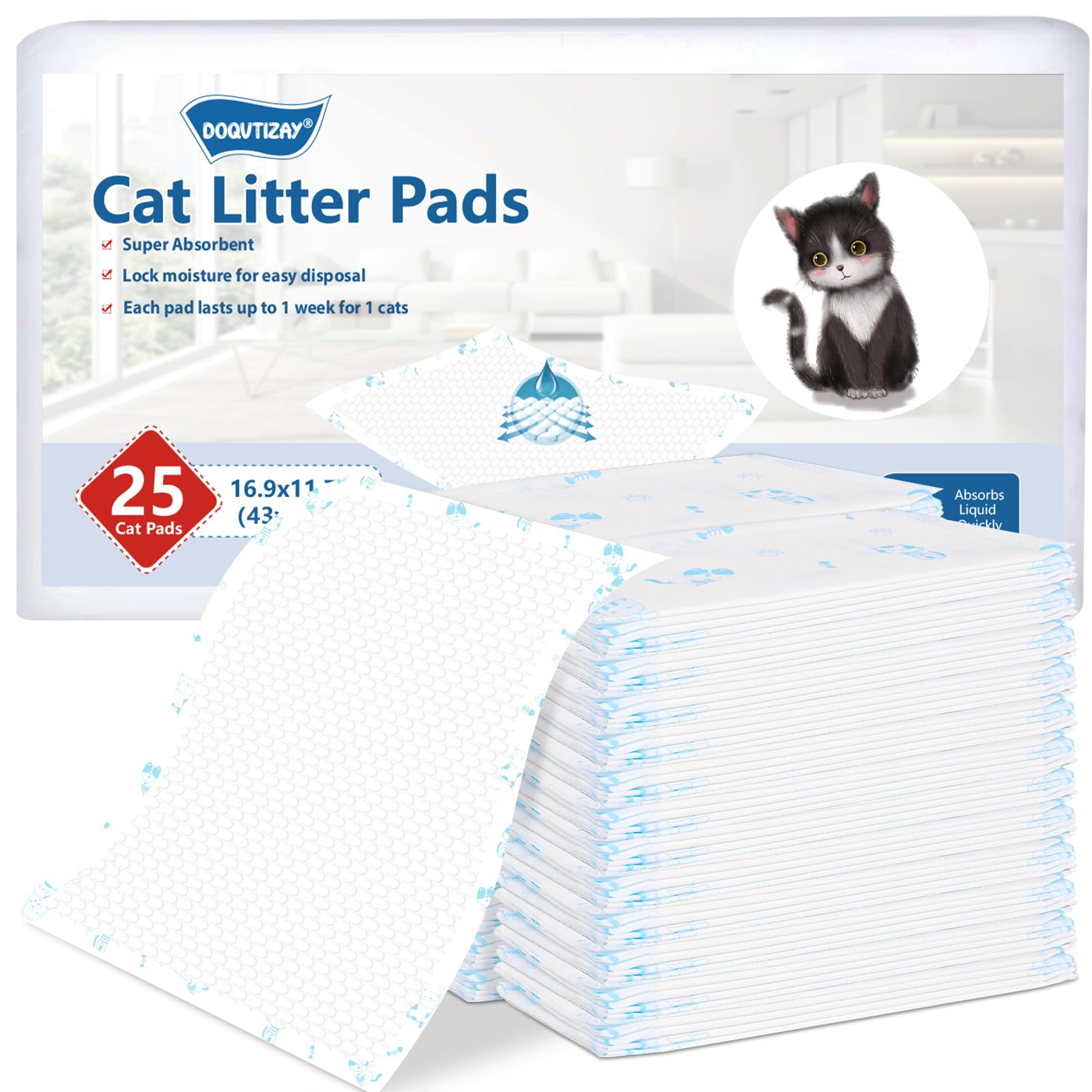 DOQVTIZAY recharges-coussins-chat: pratique pour une propreté durable.