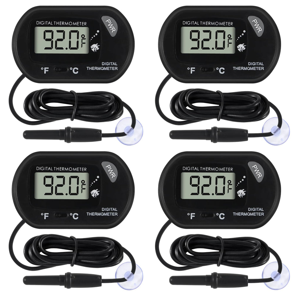 Dorhea thermomètre d'aquarium avec écran LCD, lecture claire de la température.