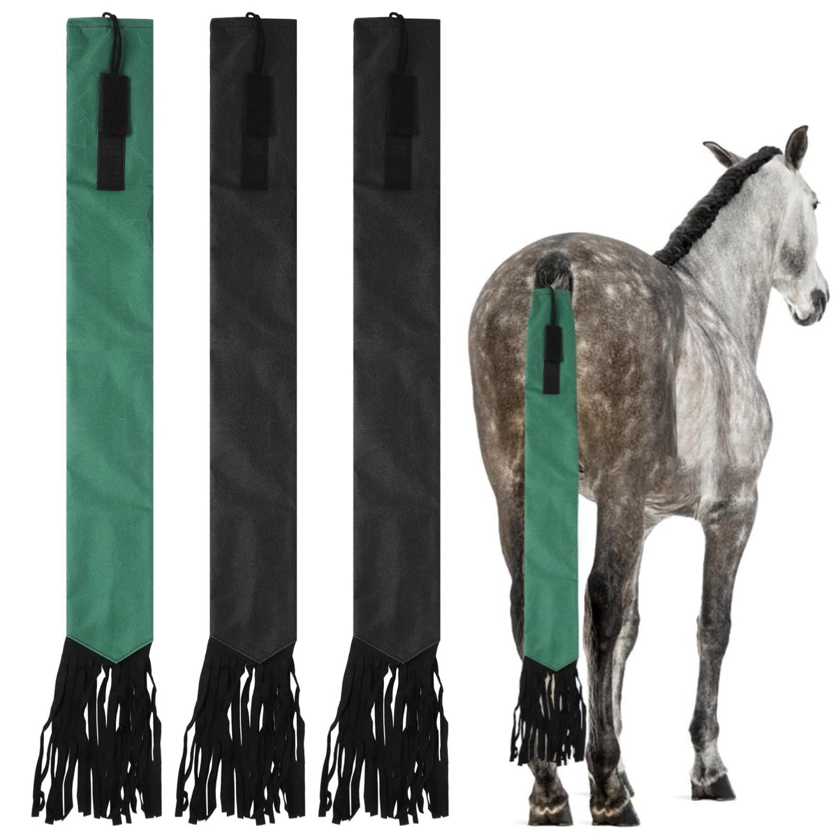 Dormiya sacs de queue noirs ensemble 3 pièces, protection pratique lors de l'entraînement.