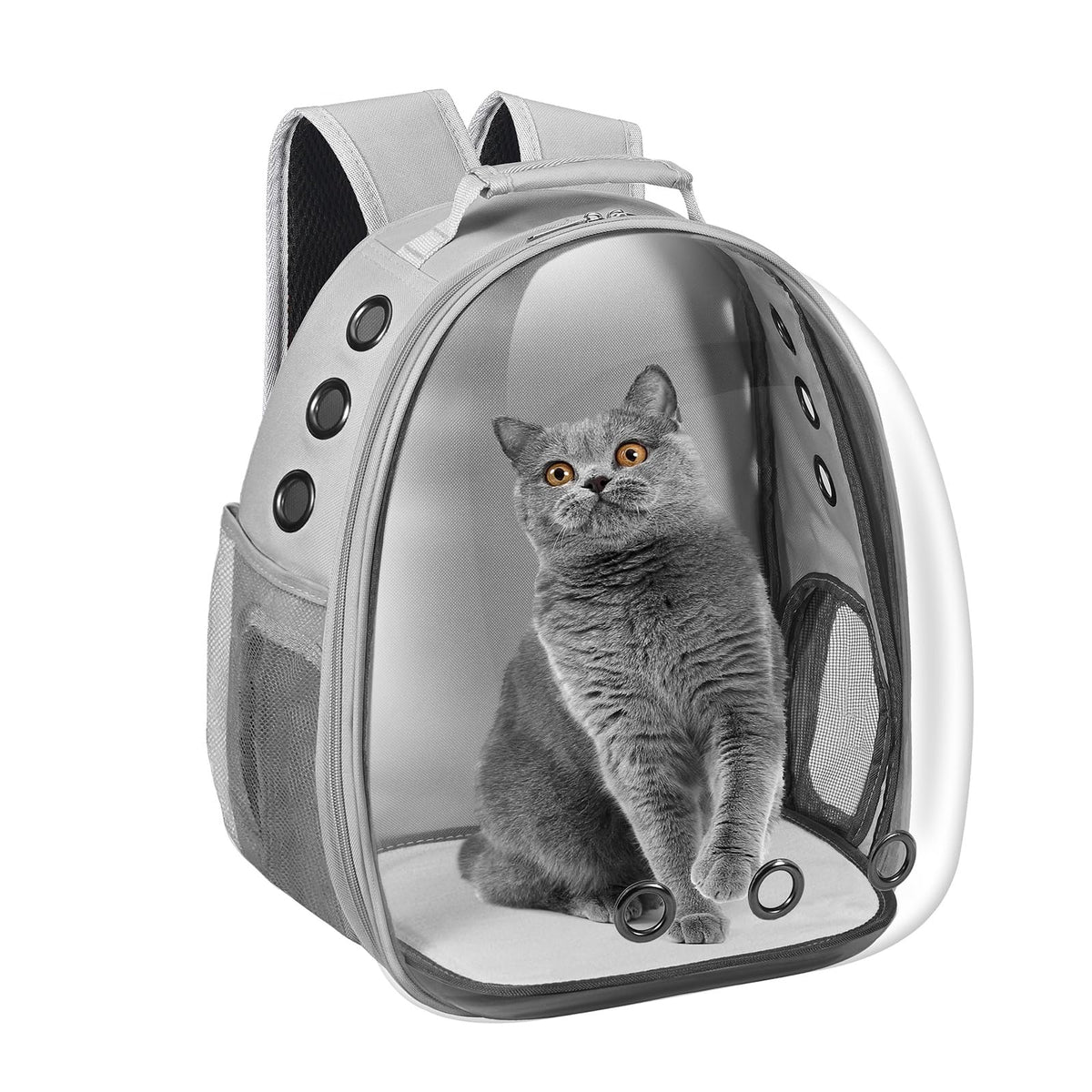 Le sac porte-chat Dorphy avec capsule transparente rassure votre animal lors des déplacements.