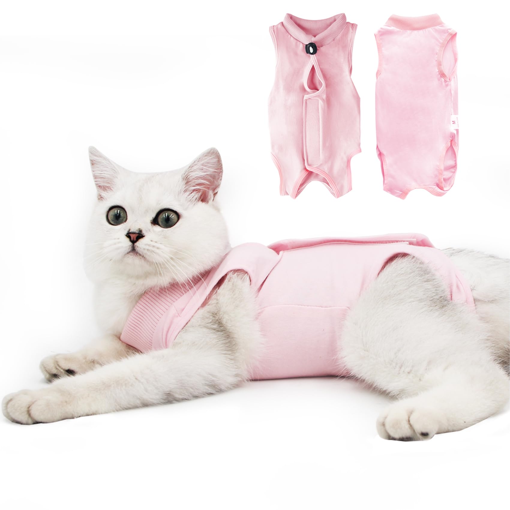 DOTON tenue recovery pour chat postopératoire en rose, confort après chirurgie.