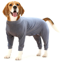 Dotoner combinaison récupération chien gris avant – protège la plaie et permet mouvement fluide