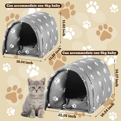 DoubleFill: abri chat exterieur gris imperméable, protection fiable contre pluie et vent.
