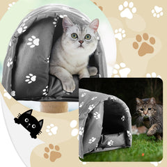 DoubleFill: habitat chat pliable et transportable, installation rapide en extérieur.