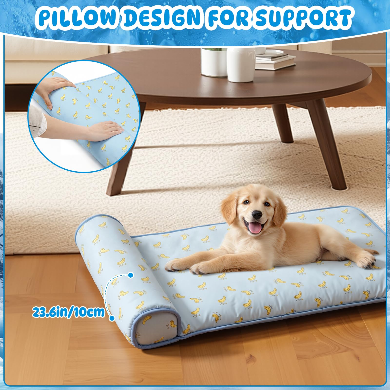 Tapis DoubleFill bleu, refroidissement auto, sans eau ni électricité