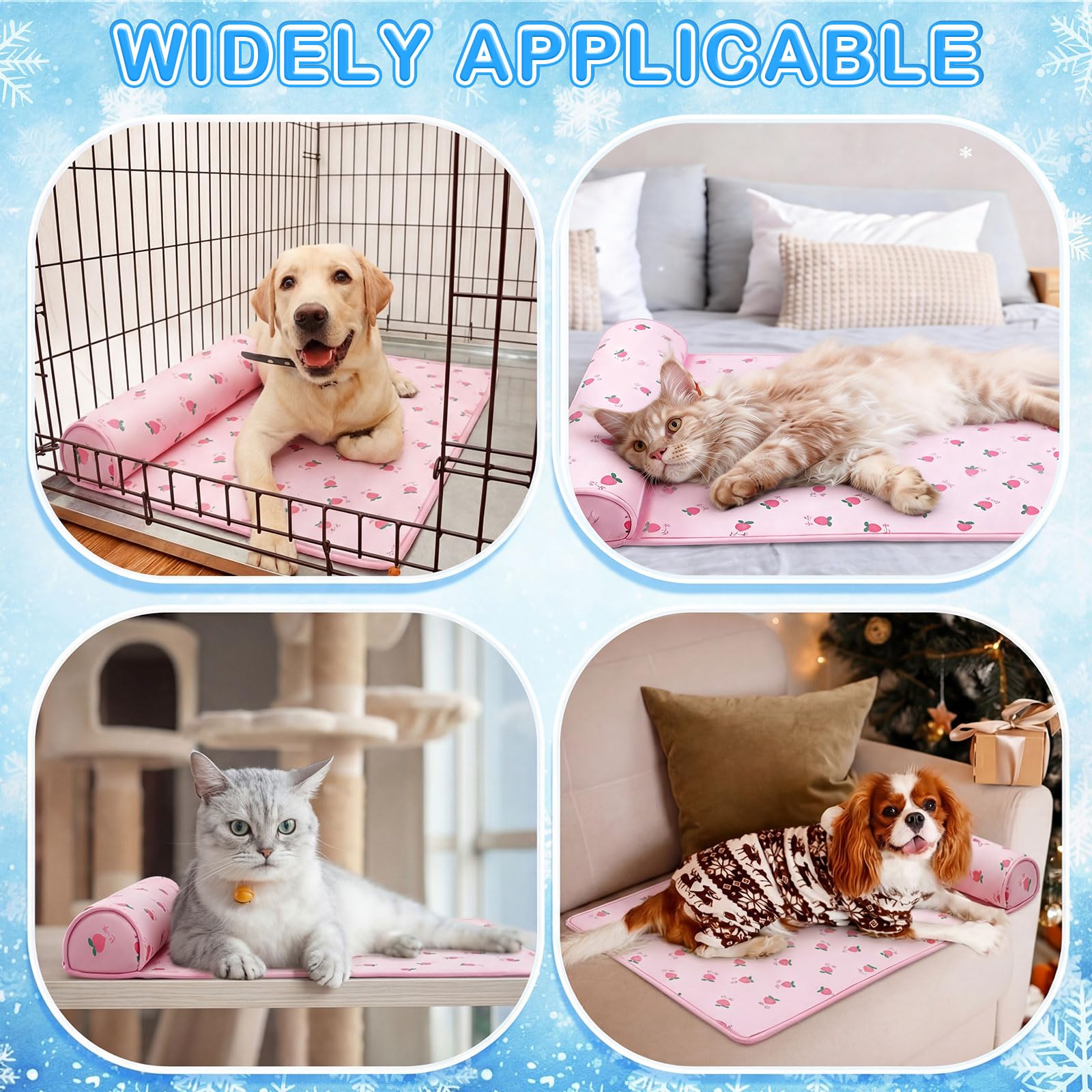 Tapis froid DoubleFill rose, supporte la tête et le cou.