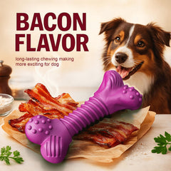 Jouet Doudele saveur bacon attire et stimule la mastication chez les chiens exigeants.