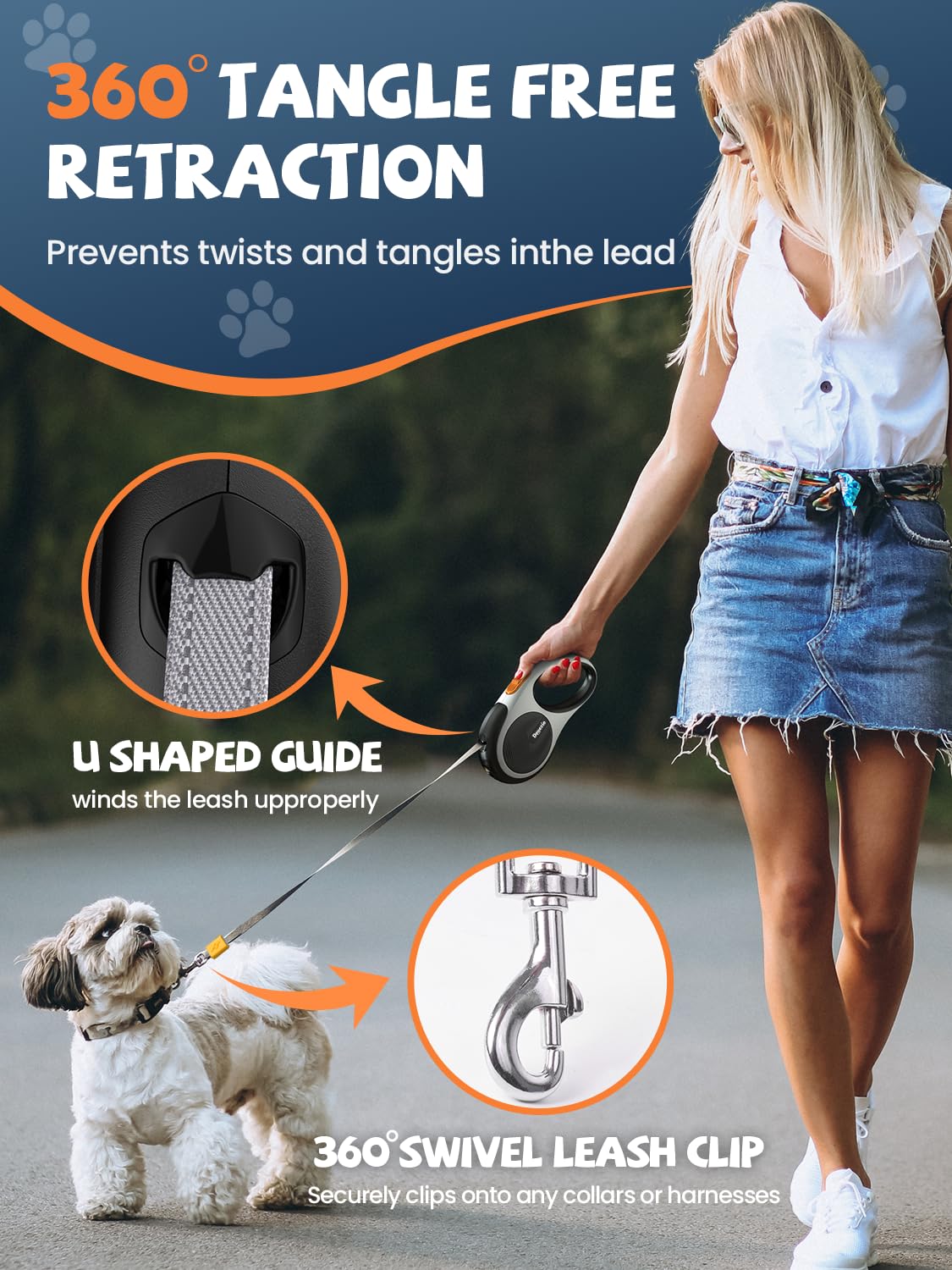 Porte-sacs intégré Douexio, pratique pour nettoyer après chien