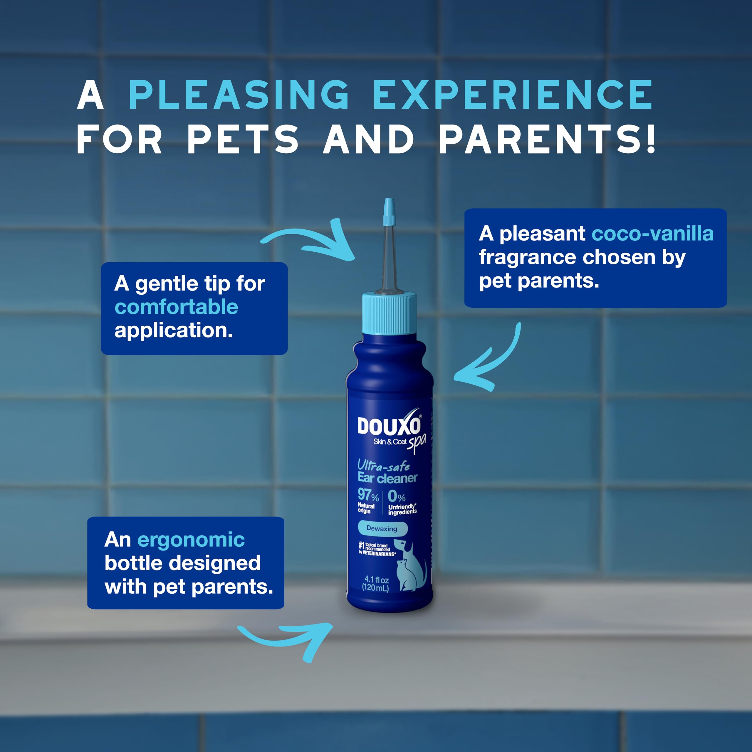 DOUXO Skin & Coat SPA oreille confort: entretien régulier pour chiens et chats.