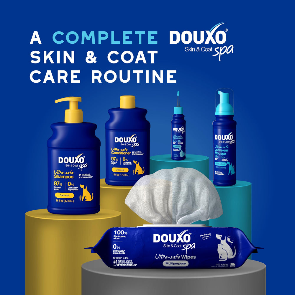 DOUXO Skin & Coat SPA routine complète: s intègre au shampooing et sprays.