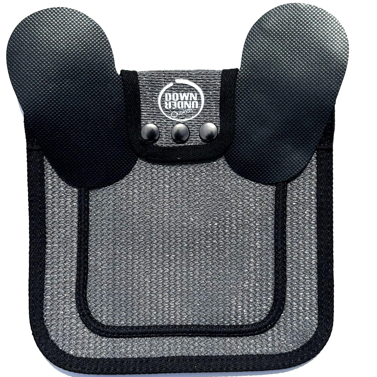 Selle DOWN UNDER OUTDOORS pour poules en maille grise avec sangles réglables.