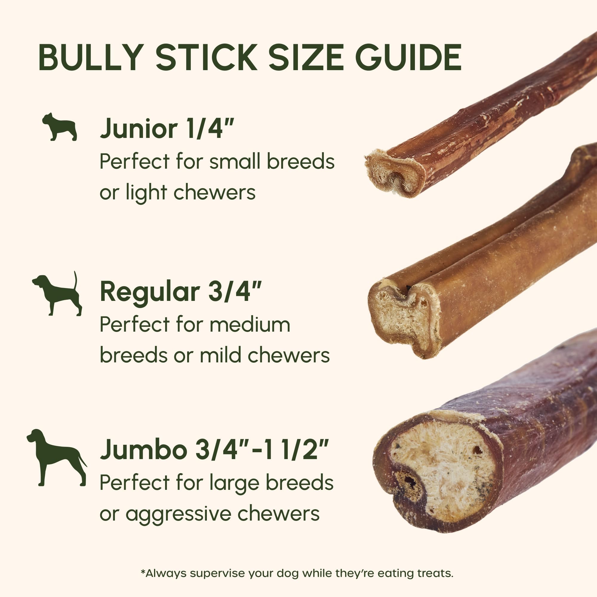 Downtown Pet Supply Bully Stick, plan moyen montrant origine USA et qualité