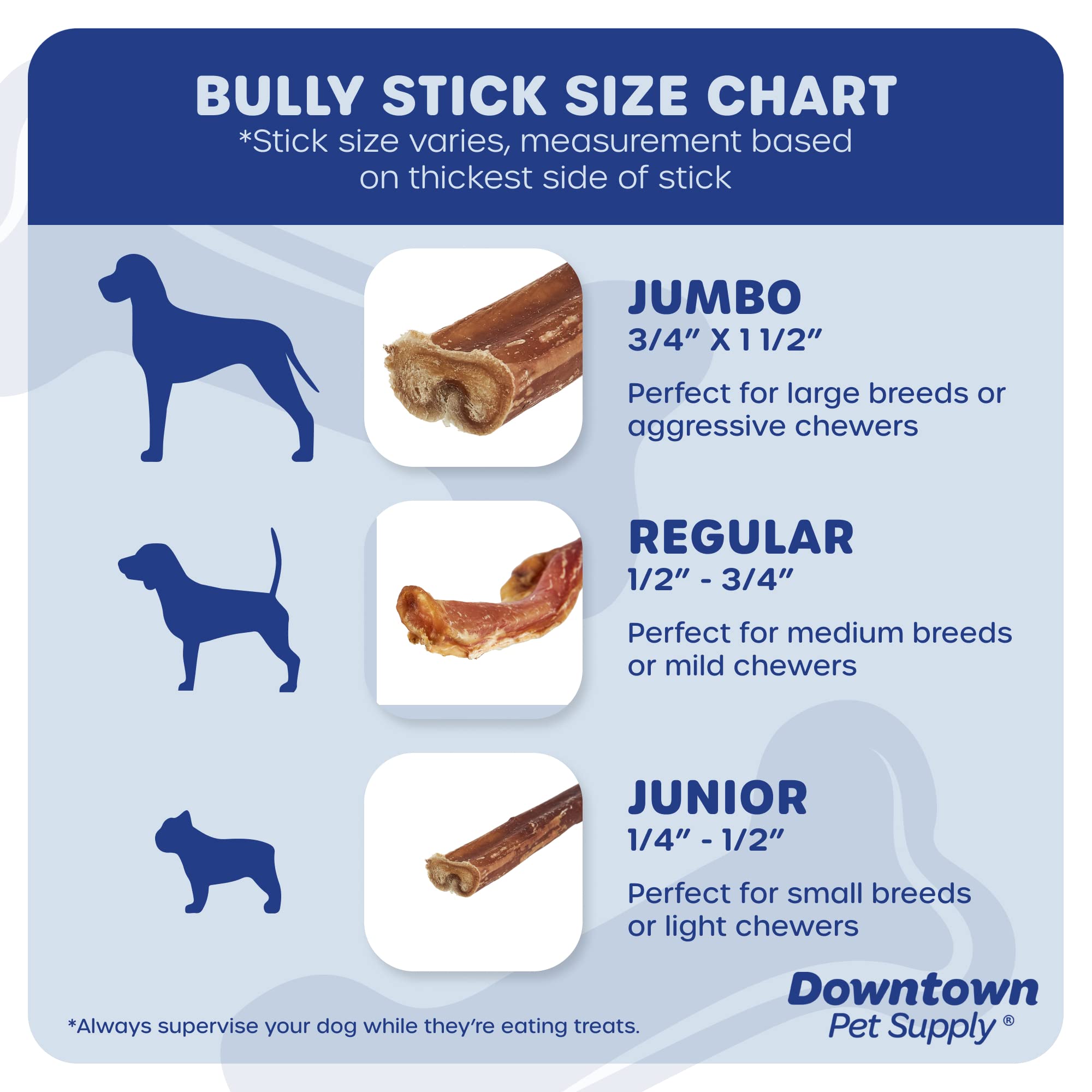 Downtown Pet Supply Bully Sticks sans peau: alternative naturelle pour mâcher sans risques.