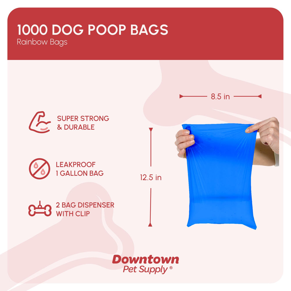 Downtown Pet Supply distributeur de sacs-poubelle chien, pratique et clipsable sur la laisse.