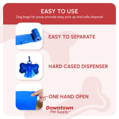 Downtown Pet Supply sacs-poubelle perfores facilitant le detachement rapide lors des sorties.