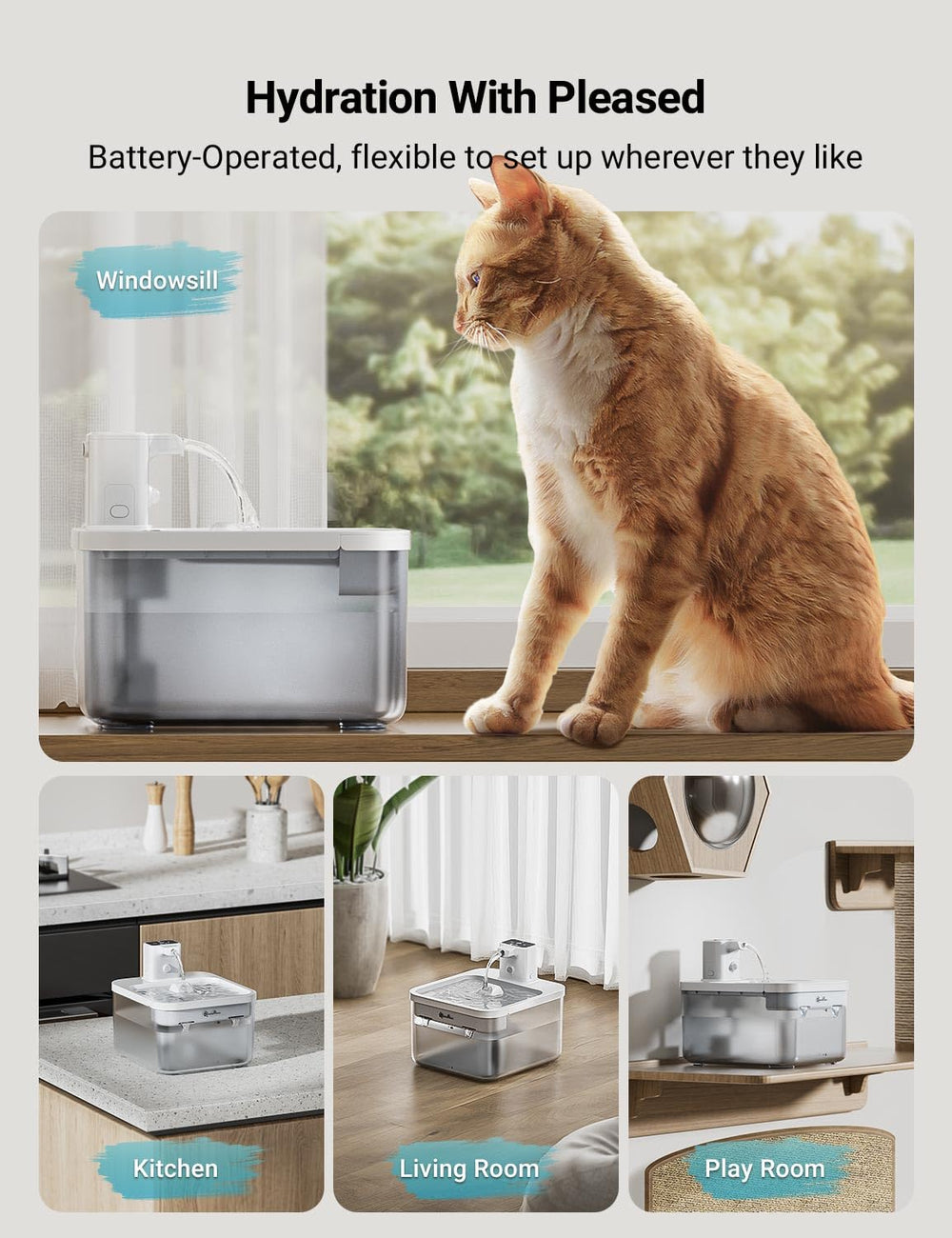Batterie interne 4000mAh DownyPaws, autonomie prolongée et sans fil.