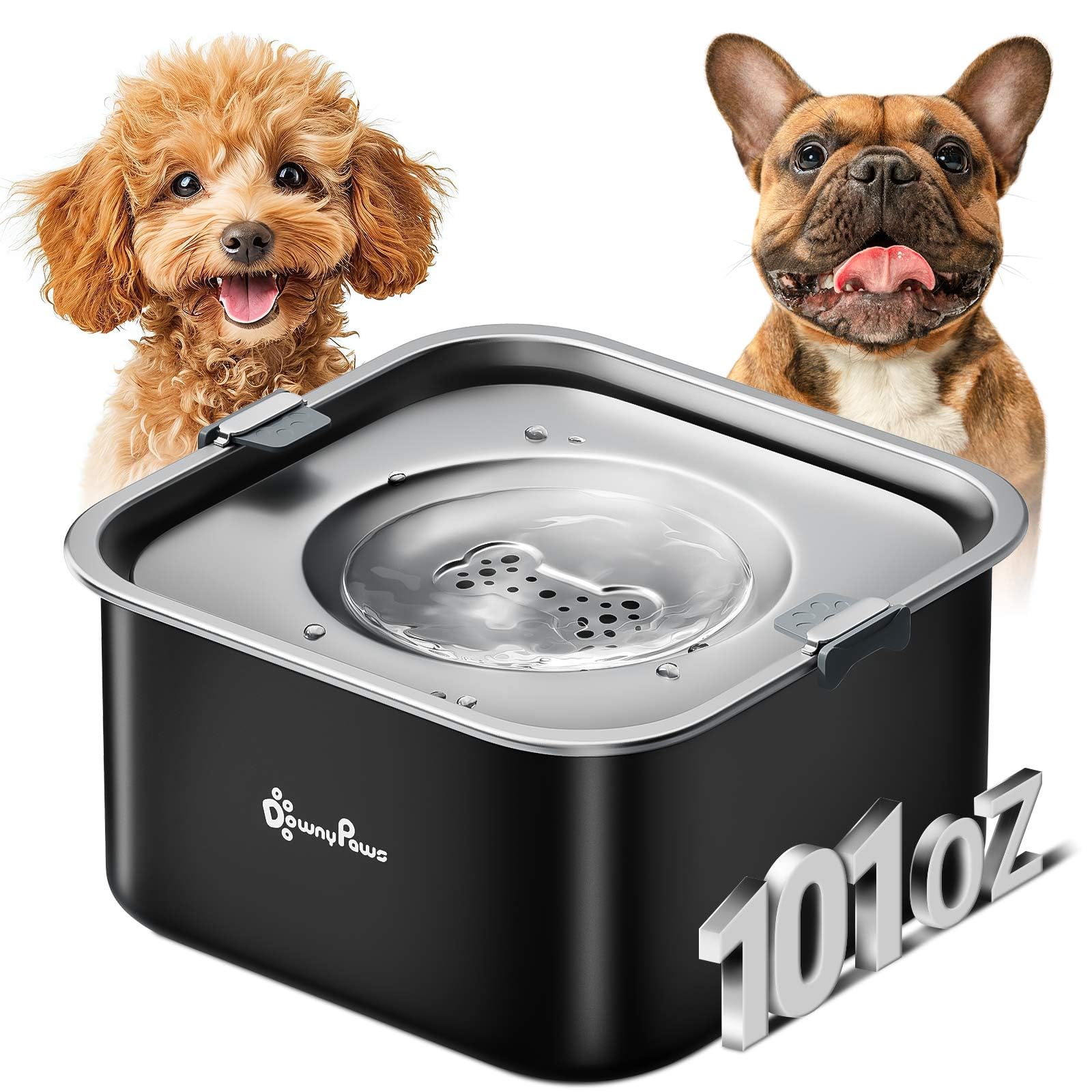 Bol DownyPaws sans renversement pour chien évite les éclaboussures
