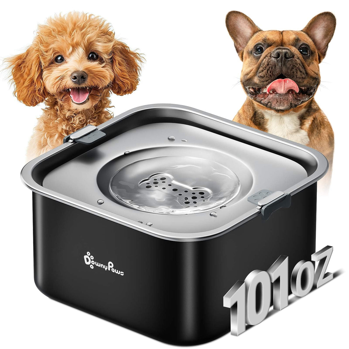 Bol DownyPaws sans renversement pour chien évite les éclaboussures