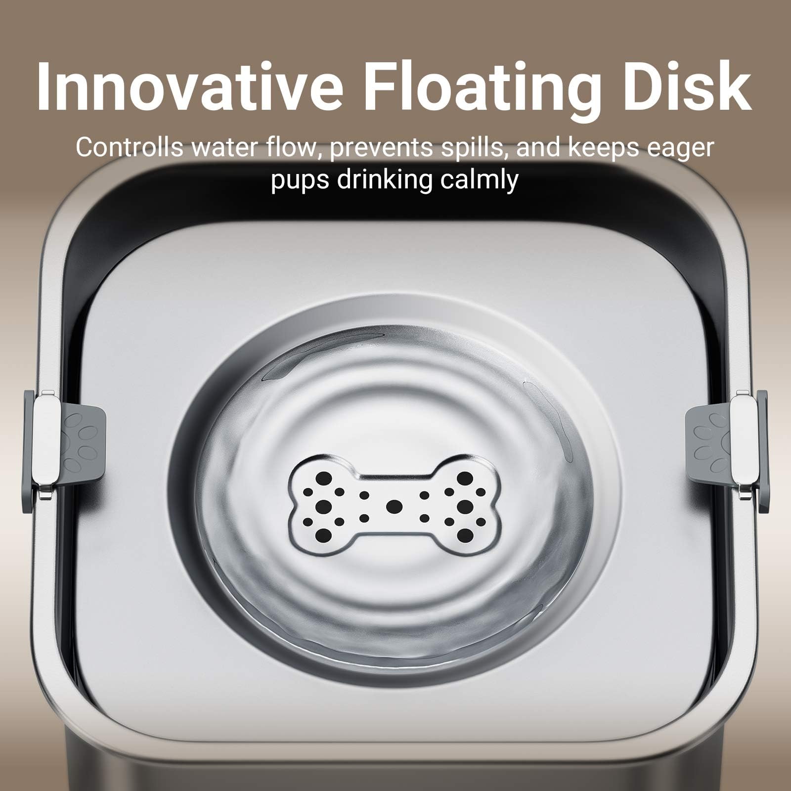 Bol d eau DownyPaws en inox compatible lave-vaisselle