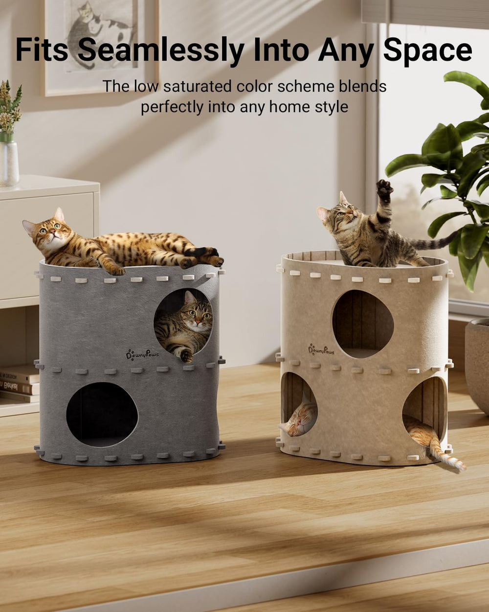 DownyPaws design vertical maximise espace de jeu pour chats