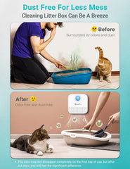 DownyPaws déodorant litière chat autonomie 14 jours, sans consommables.